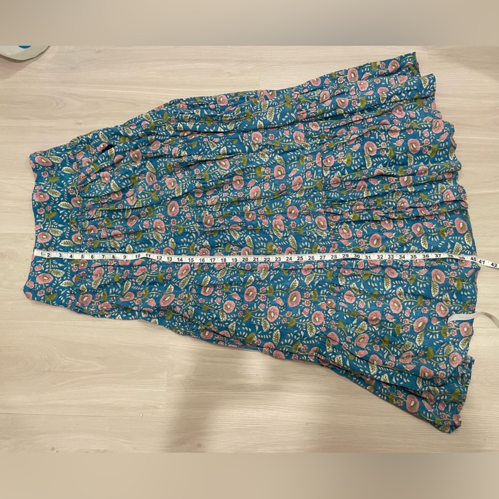 NATURAL LIFE Blue Floral Tiered Maxi Skirt - Picture 8 of 10